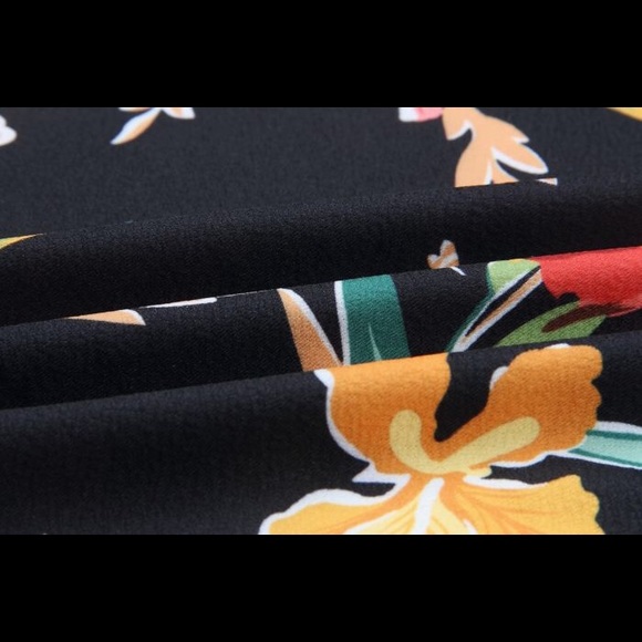 ✨BLACK✨Chiffon floral dress - Picture 7 of 8